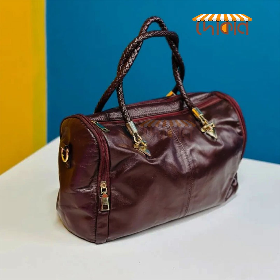 Original Leather Handbag for Women – maroon color
